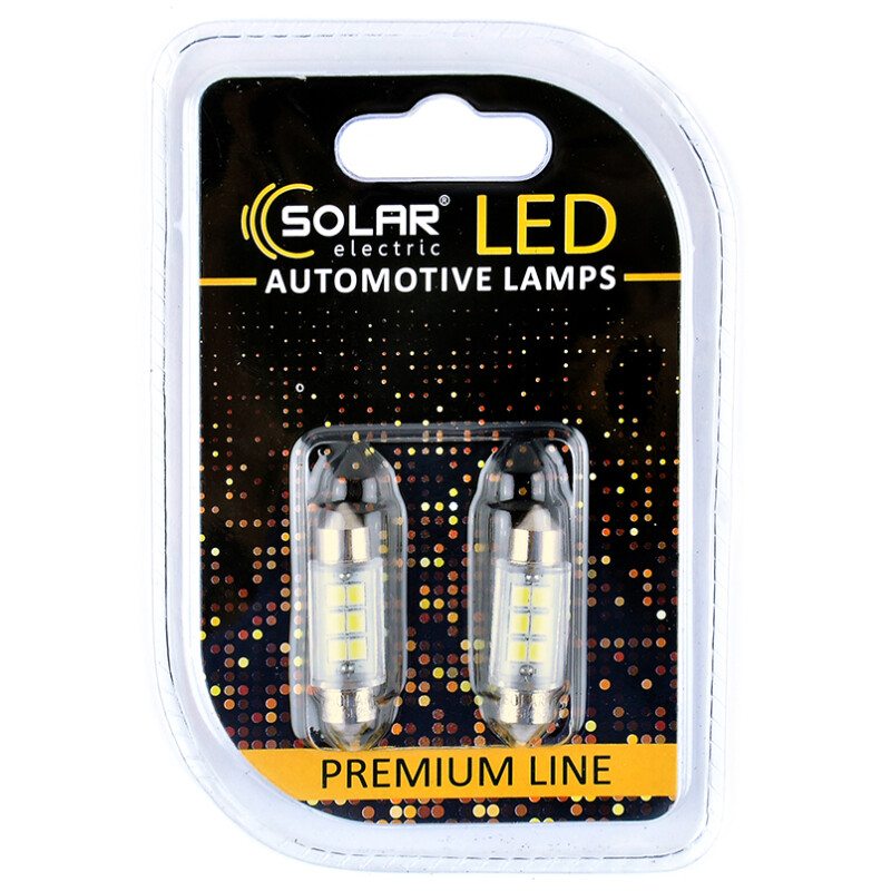 LED лампа 24V SV8.5 T11x36 6SMD 2835 Solar для вспомогательной подсветки автотехники (SL2550) - Изображение 1