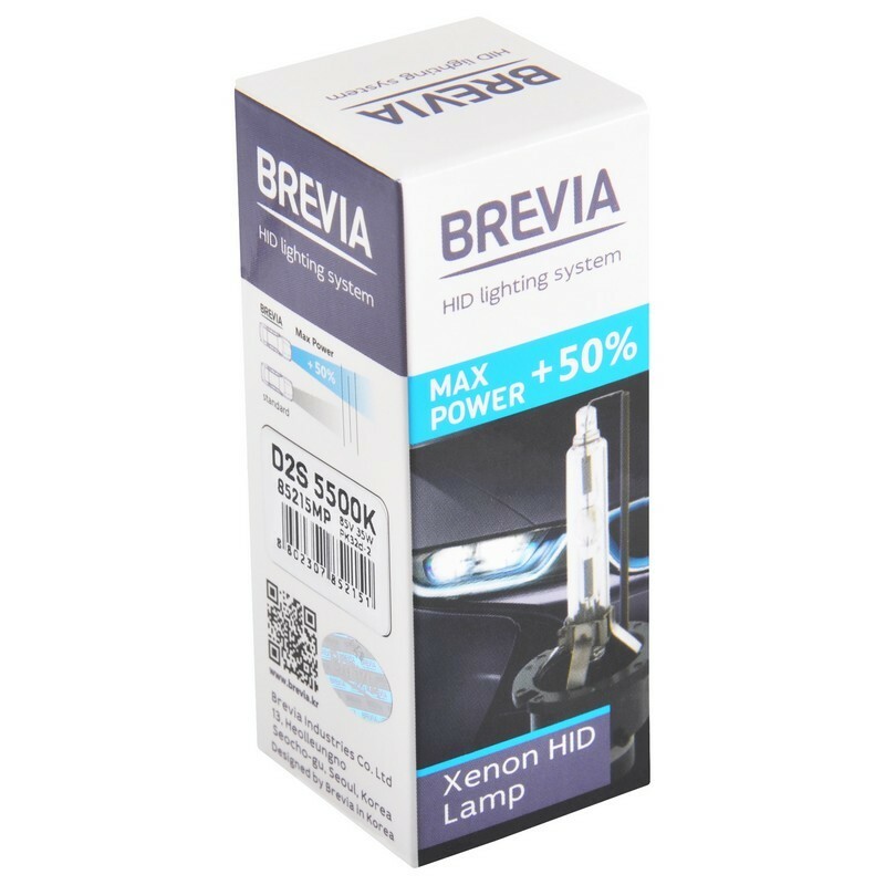 Ксеноновая лампа D2S 4300K с повышенной яркостью на 50 процентов Brevia (85214MP) - Изображение 1