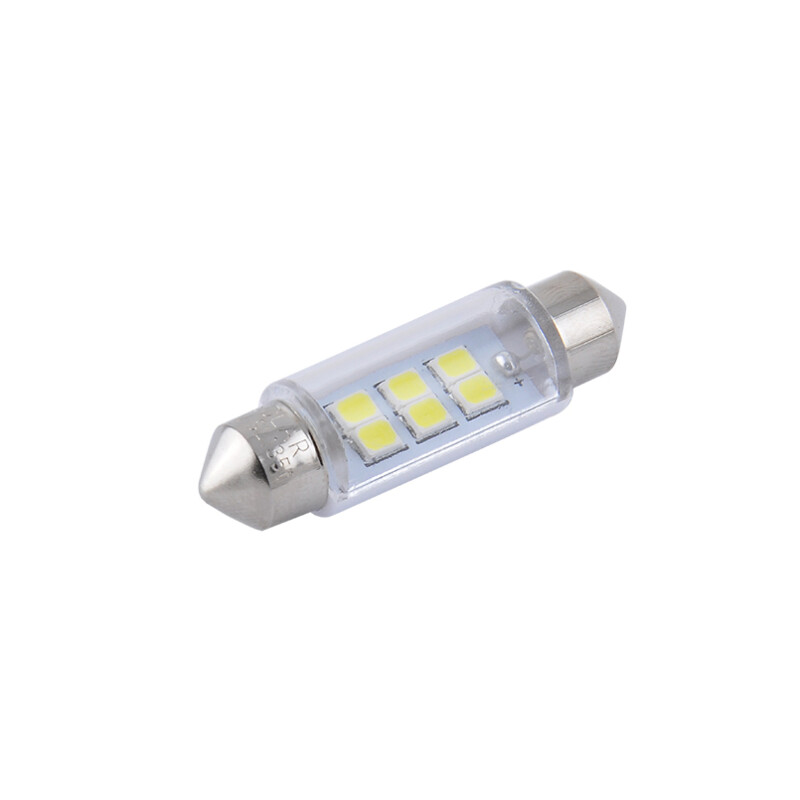 Светодиодные лампы 12V T11x39 6 SMD 2835 комплект 2 шт Solar для вспомогательного света (SL1351)