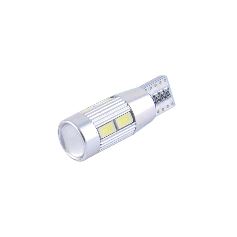 Светодиодные лампы T10 12V 10 SMD 5730 с линзой и CANBUS комплект 2 шт Solar (SL1348)