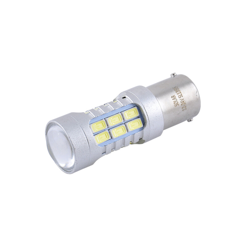 Светодиодные лампы P21W 27 SMD 2835 CANBUS 12V 24V Non-Polarity Solar комплект 2шт SL1395