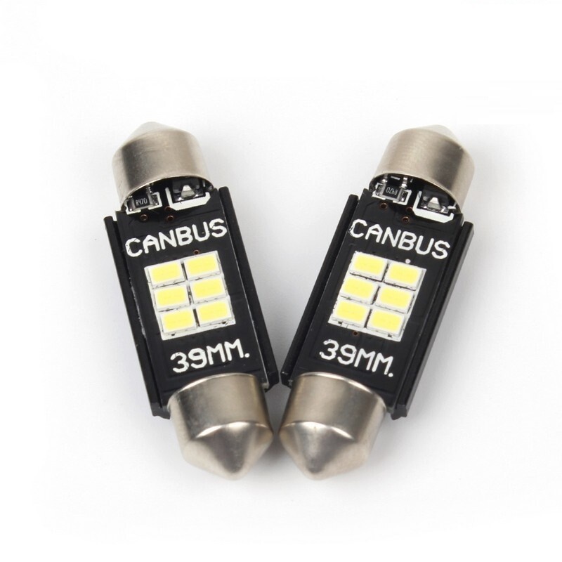 LED софитные лампы Canbus 250 люмен T11 39мм Carlamp для подсветки (SJ-K6-39мм) - Зображення 5