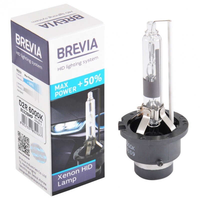 Ксеноновая лампа Brevia D2R 6000K 85V 35W с повышенной яркостью на 50 процентов (85226MP)