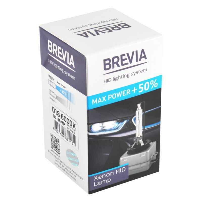 Ксеноновая лампа D1S Brevia 6000K мощность плюс 50 процентов 1 шт (85116MP) - Зображення 1