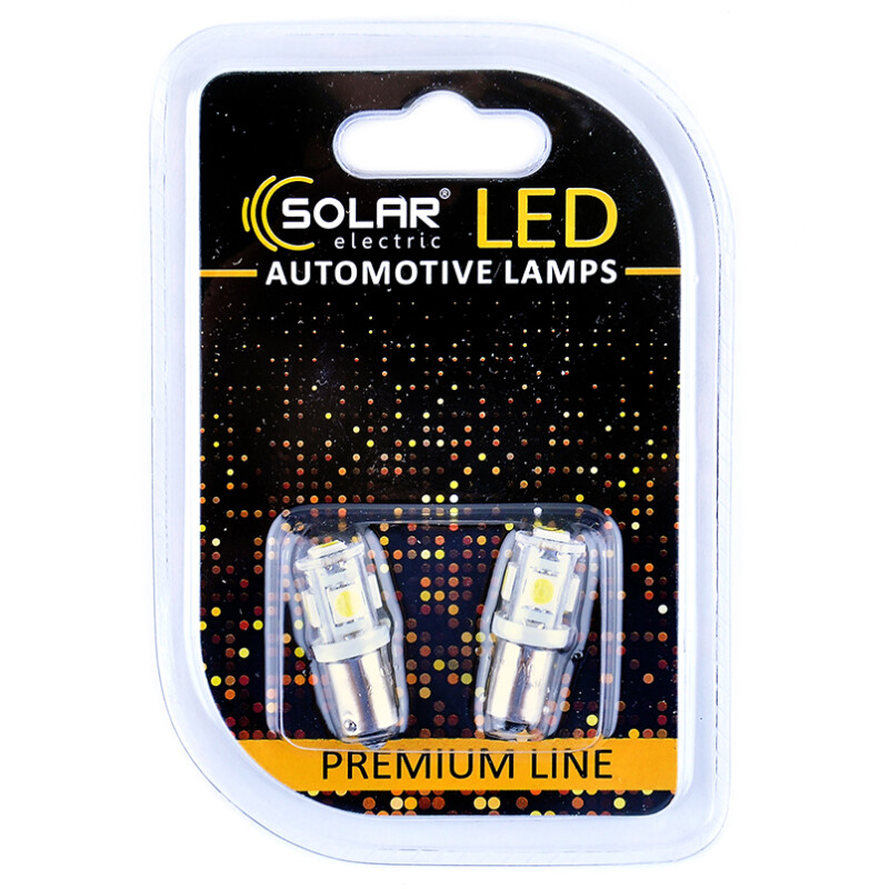 Светодиодные лампы на солнечной батарее 24V T8.5 BA9s 5SMD 5050 белый спектр 2шт Solar (SL2531) - Изображение 1