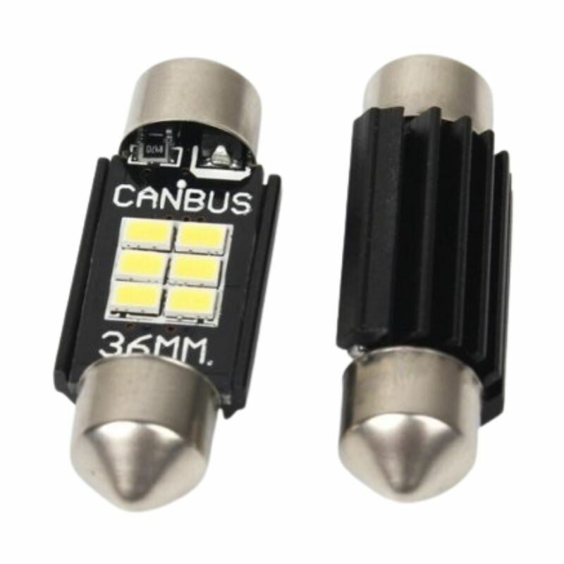 Светодиодная лампа для салона 250L canbus T11 36мм Carlamp без ошибок (SJ-K6-36мм) - Зображення 2