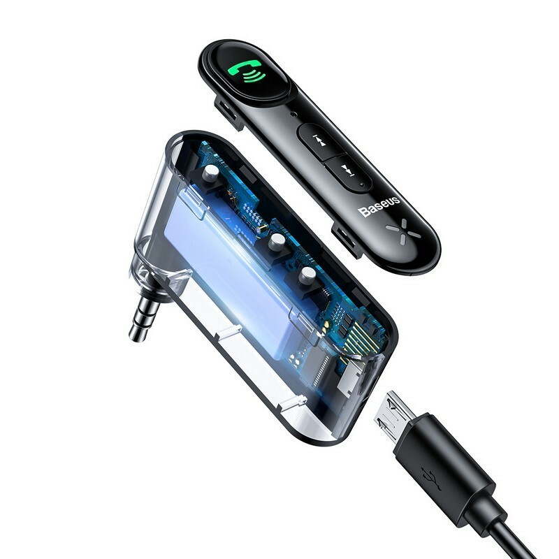 FM транспортер Baseus Bluetooth для авто 2.1А USB порт чёрный цвет (WXQY-01) - Изображение 7