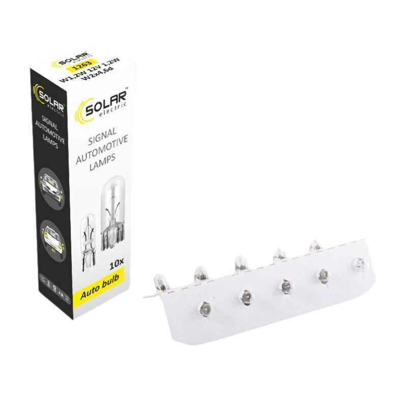 Галогенные лампы Solar W 1.2W 12V набор 10 штук в упаковке (1263)
