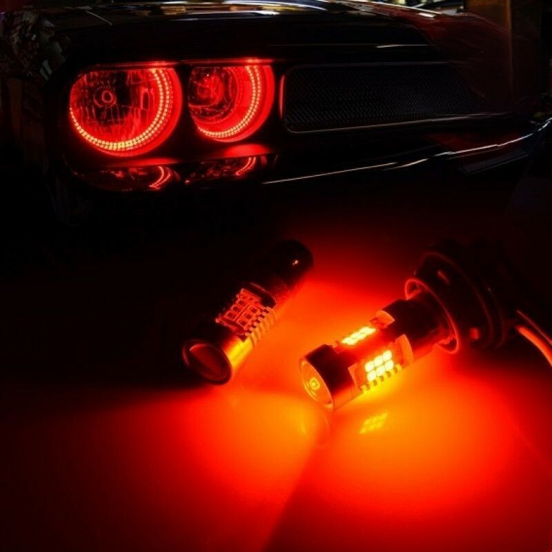 Светодиодные лампы красные Carlamp 4G-Series W21W T20 для авто вспомогательное освещение (4G21/7440Red) - Зображення 5