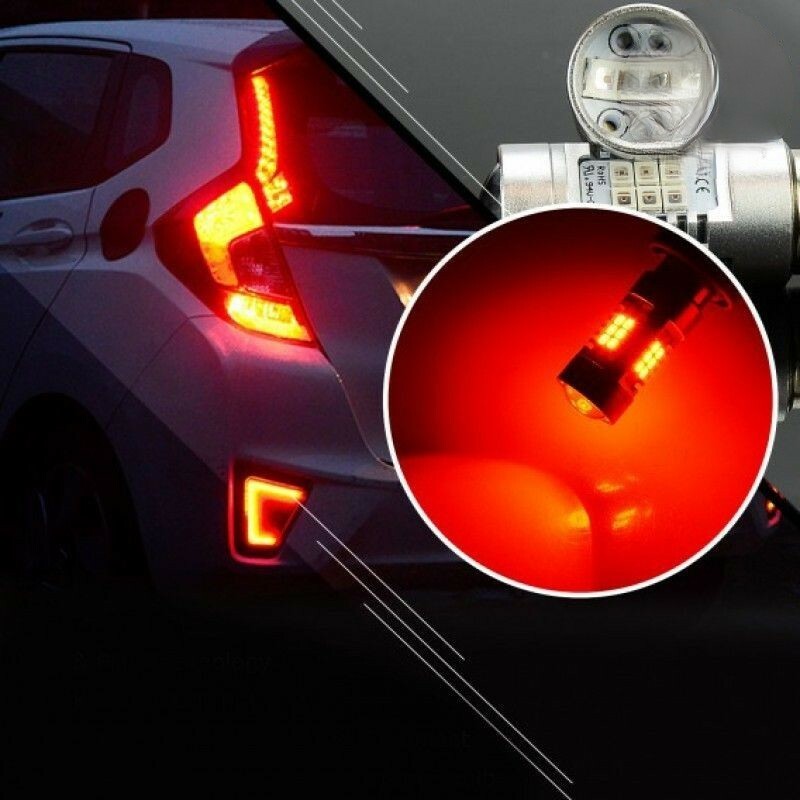 Светодиодные лампы красные Carlamp 4G-Series W21W T20 для авто вспомогательное освещение (4G21/7440Red) - Зображення 3