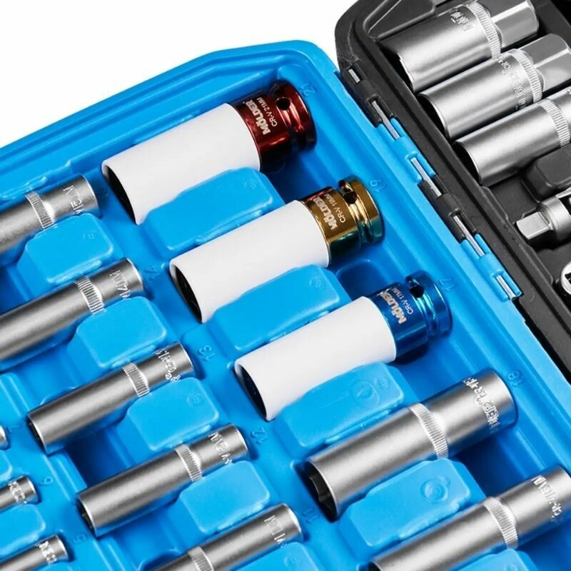 Набор инструментов 1/2" 1/4" 3/8" 176шт CrV Molder в кейсе (MT60176) - Изображение 4
