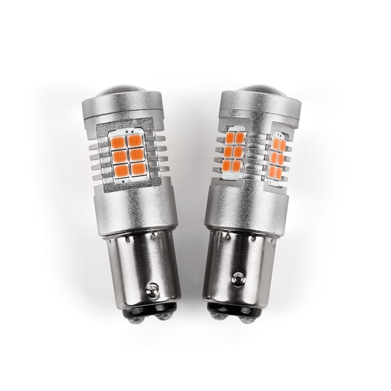 Светодиодные лампы PY21/5W 1157 желтого цвета для авто Carlamp (4G21/1157Y)