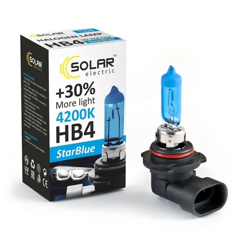 Галогеновая лампа Solar HB4 для авто 1 штука (1226)