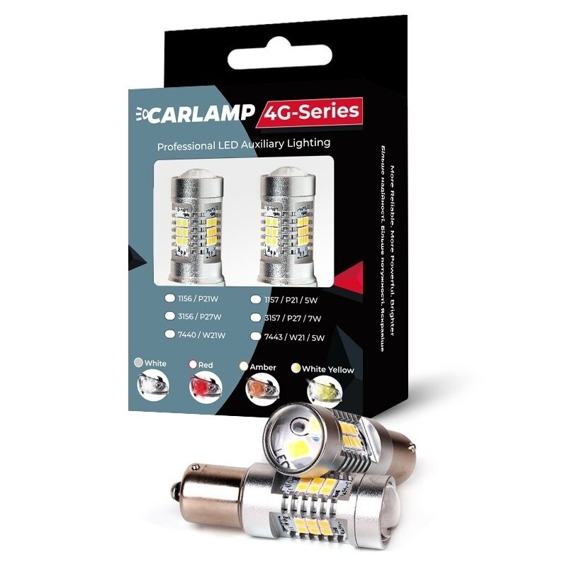 Светодиодная лампа для авто P21W серия 4G Carlamp вспомогательное освещение (4G21/1156)
