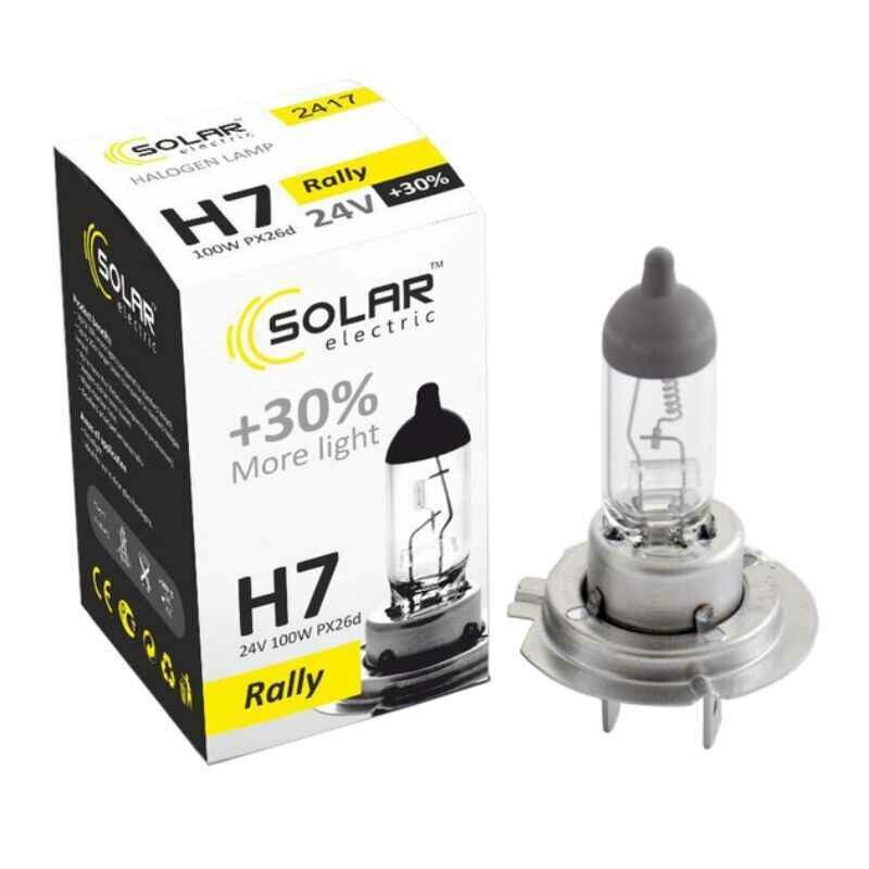 Галогеновая лампа Solar H7 Rally 24V с повышенной яркостью на 30 процентов 1шт (2417)