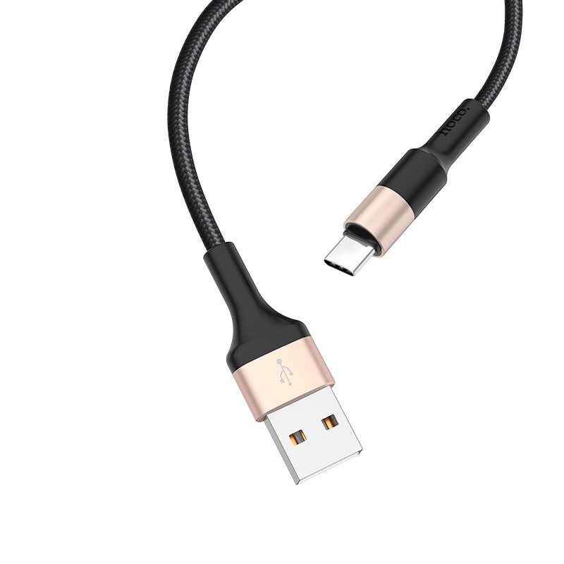 Зарядный кабель Type-C 1 метр Hoco Xpress черный для синхронизации данных (X26-t) - Зображення 4