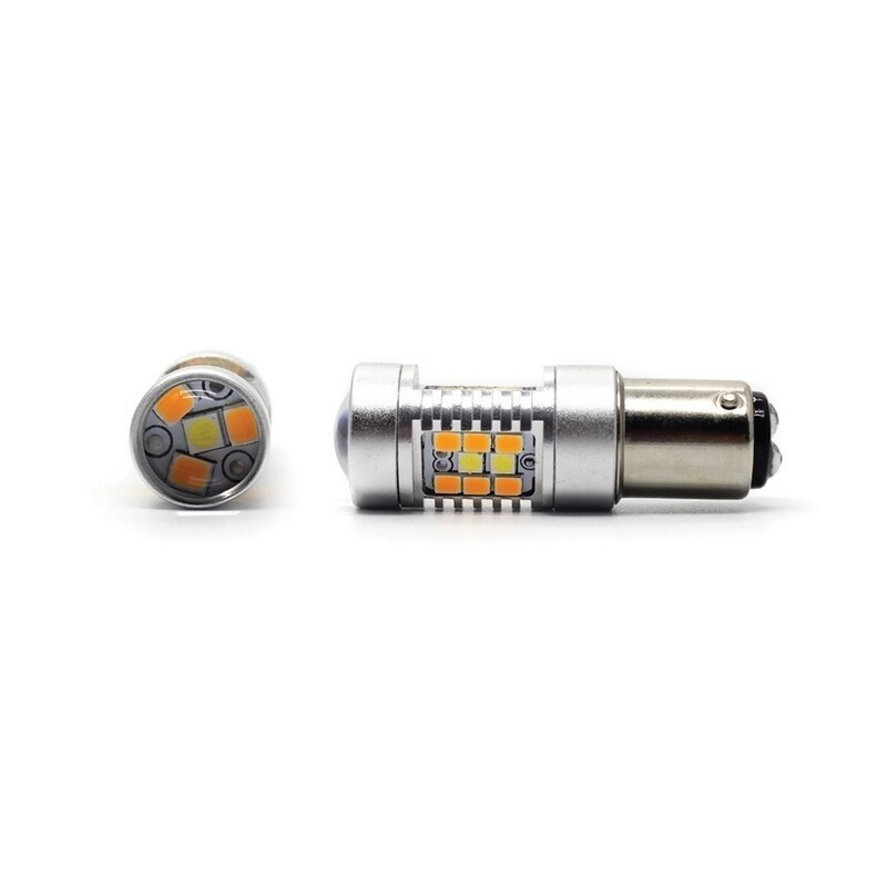 LED лампы бело-желтого света Carlamp 4G-Series P21 5W для авто дополнительное освещение (4G/1157 W-Y)