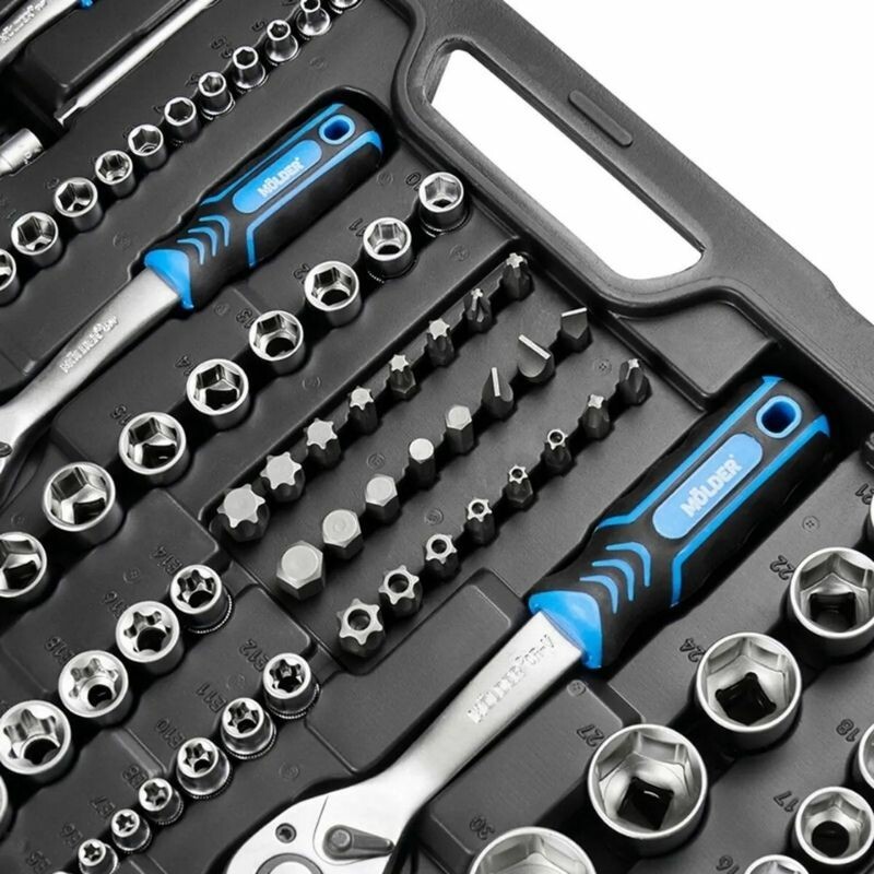 Набор инструментов 1/2" 1/4" 3/8" 151шт CrV Molder в кейсе (MT60151) - Зображення 3