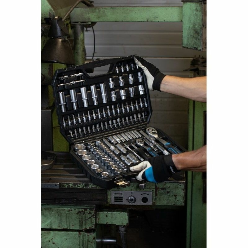 Набор инструментов 1/2" 1/4" 112шт CrV CrMo Hogert в кейсе (HT1R232) - Изображение 2