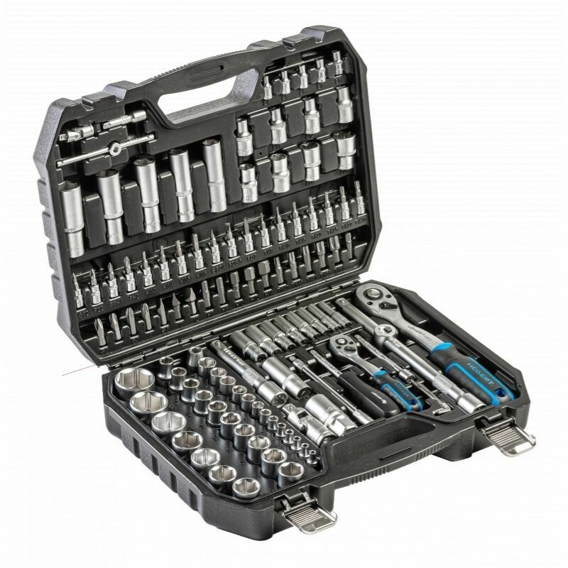 Набор инструментов 1/2" 1/4" 112шт CrV CrMo Hogert в кейсе (HT1R232)