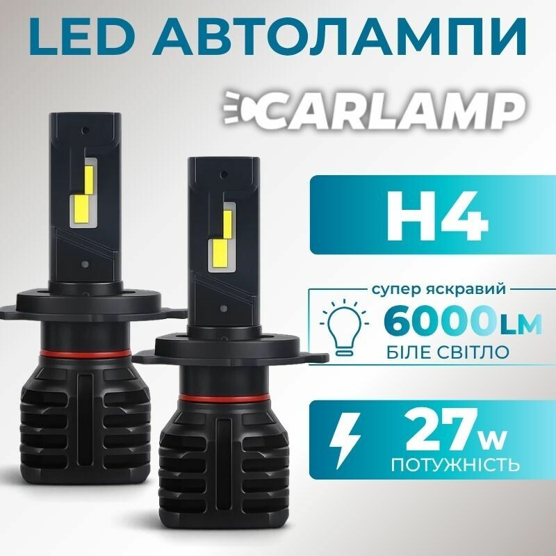 Светодиодные лампы Н4 для авто Carlamp Night Vision Gen 3 Led автолампы 5500K 6000 Lm (NVG3H4)