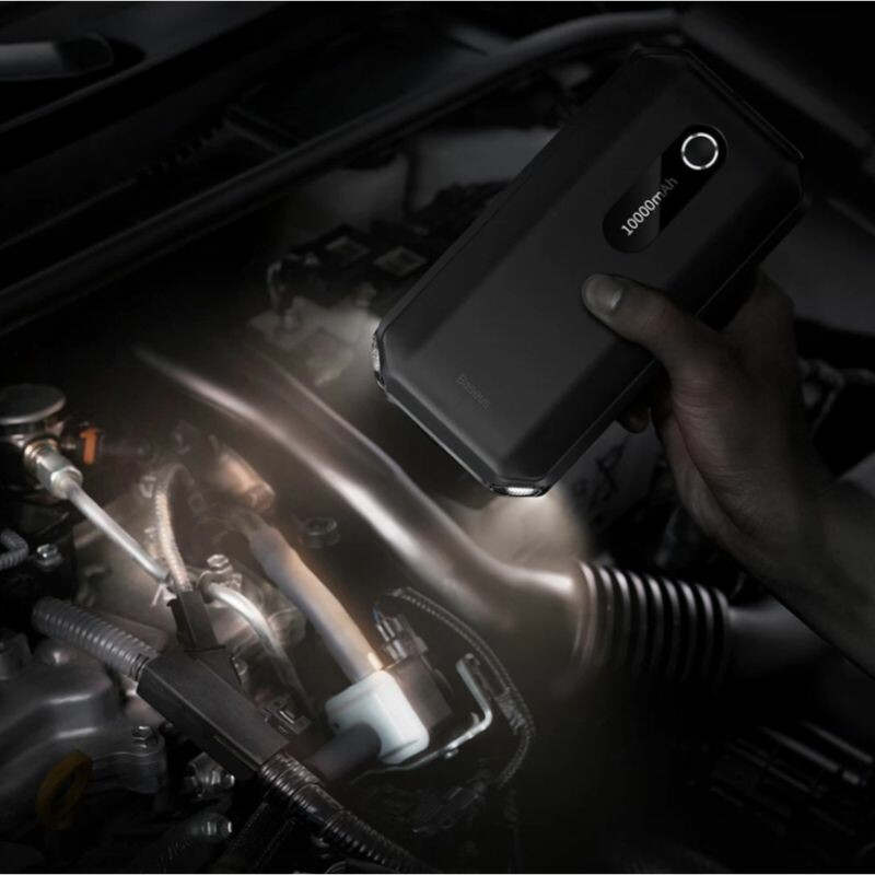 Пусковое устройство Baseus Super Energy Air Car Jump Starter 1000А 10000mAh с Power Bank и LED-фонарём (CGNL020101) - Изображение 5