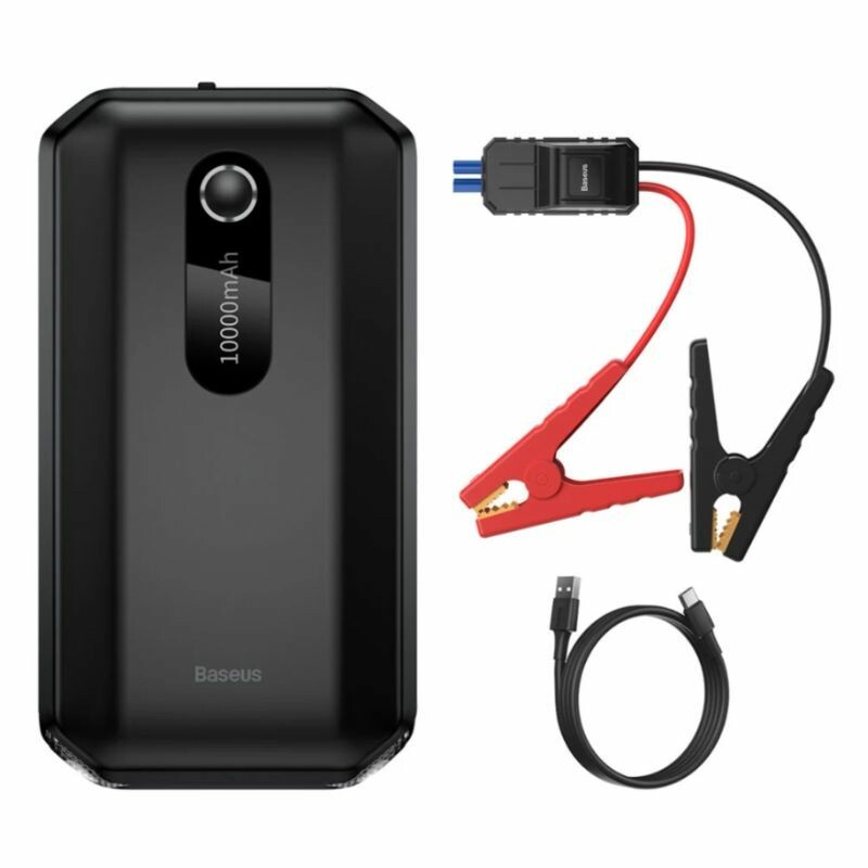 Пусковое устройство Baseus Super Energy Air Car Jump Starter 1000А 10000mAh с Power Bank и LED-фонарём (CGNL020101)