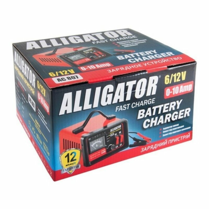 Зарядное устройство для аккумулятора АКБ Alligator 6V 12V 10А 100Аг (AC807) - Зображення 6