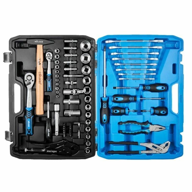 Набор инструментов 1/2" 1/4" 72шт CrV Molder в кейсе (MT61072) - Изображение 4