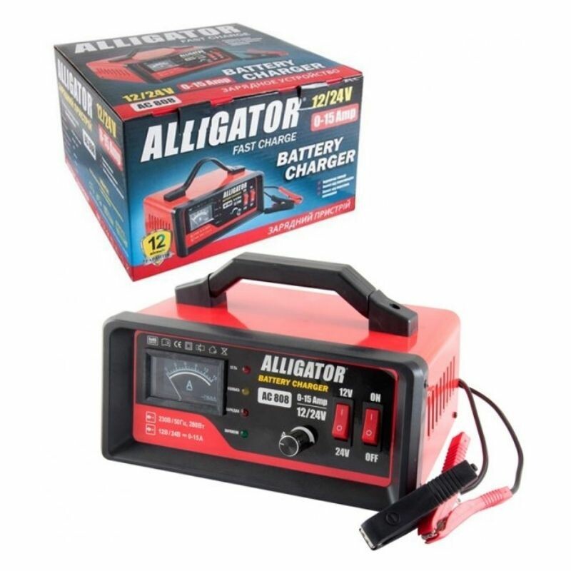 Зарядное устройство для авто аккумулятора Alligator 12V 24V 15А до 150Аг (AC808) - Изображение 1