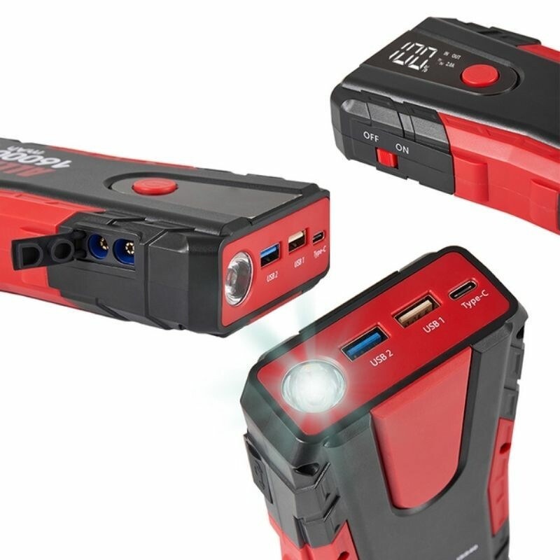 Пусковое устройство Alligator 400-800А 16000mAh с Power Bank и LED-фонарём (JS840) - Зображення 1