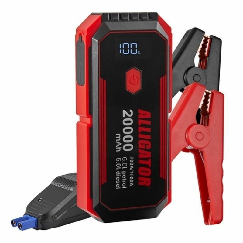 Пусковое устройство Alligator 800-1600А 20000mAh с Power Bank и LED-фонарём (JS843)