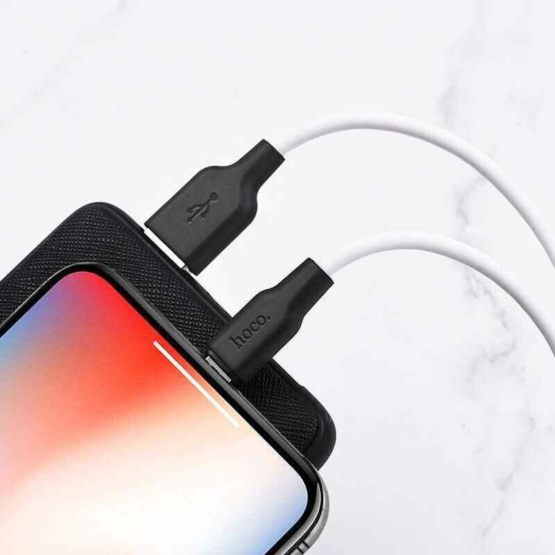 Силиконовый кабель для синхронизации Hoco Lightning длина 1 метр (X21-i) - Зображення 1