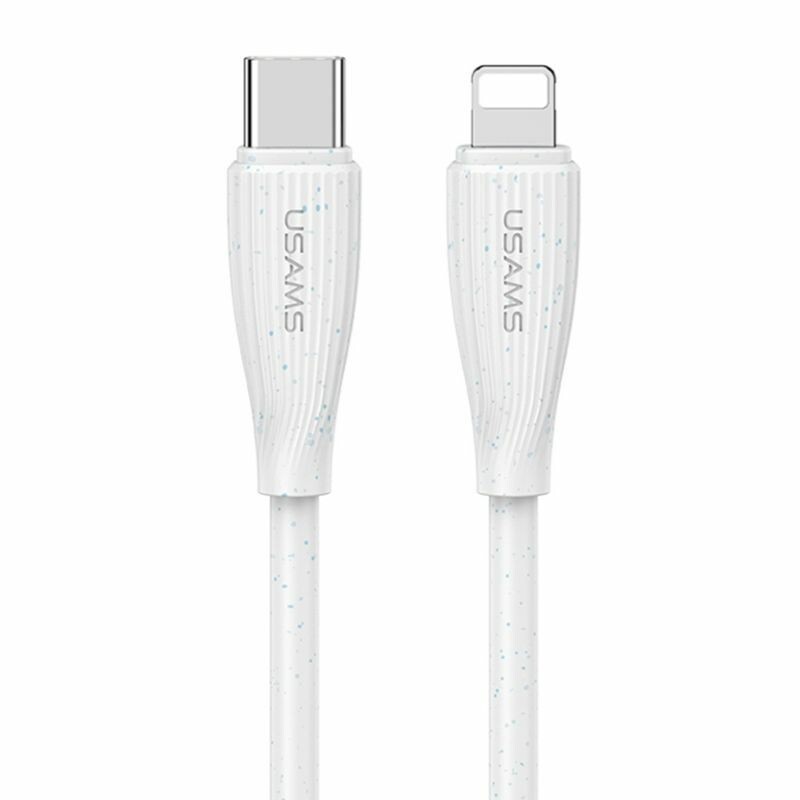 Кабель Type-C Lightning Usams Green Series 1м 30W 480Мбс для зарядки и передачи данных белый (SJ717USB02)
