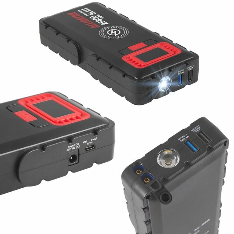 Пусковое устройство Alligator 1500-2500А 25800mAh с Power Bank, LED-фонарём и беспроводной зарядкой (JS848) - Изображение 2