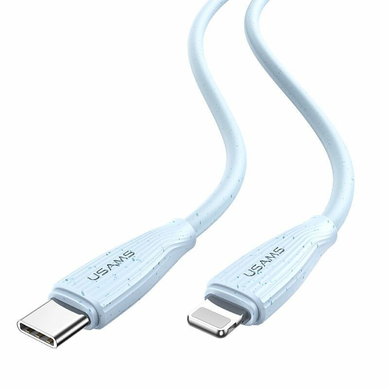 Зарядный кабель Type-C до Lightning 30Вт 1м 480Мбит синий Usams Green Series (SJ717USB03) - Изображение 2