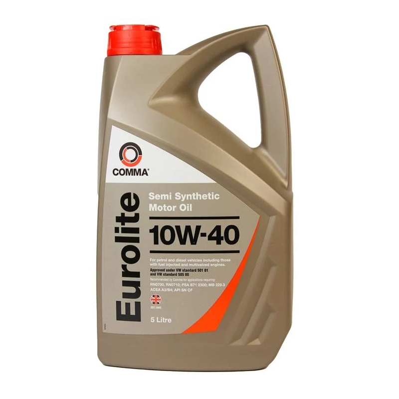Легкомоторное масло Comma Eurolite 10W-40 API SN CF ACEA A3B4 5 литров артикул EUL5L
