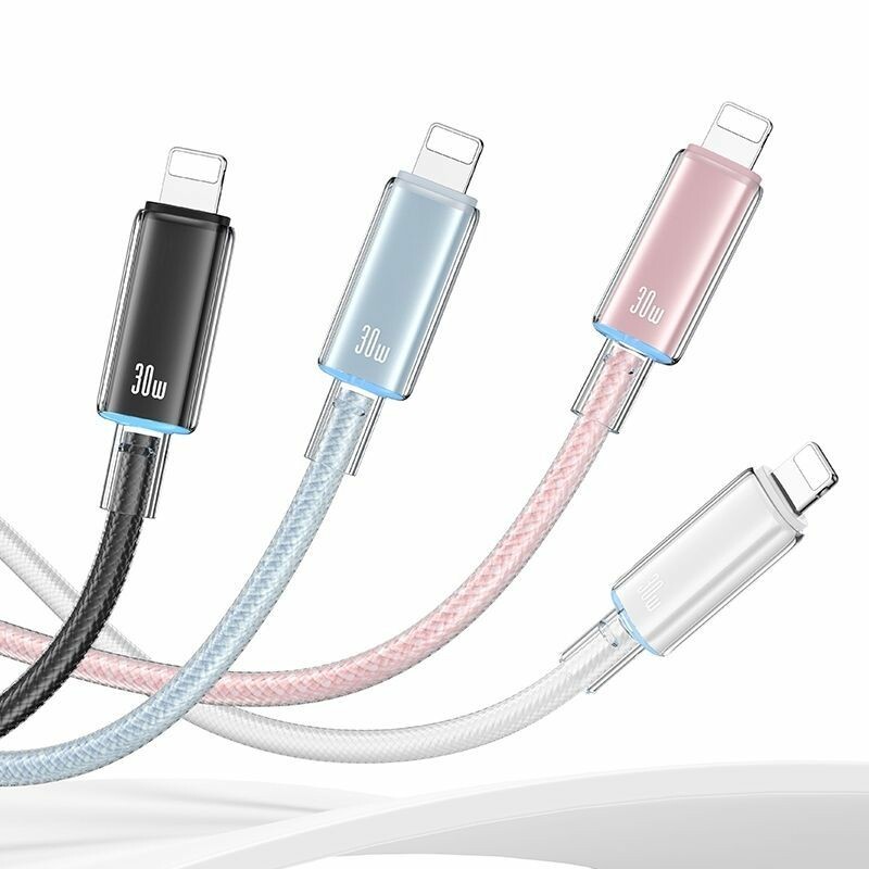 Зарядный кабель Type-C Lightning 30W 1.2м синий Usams Cloud Series для передачи данных (SJ659USB03) - Зображення 4