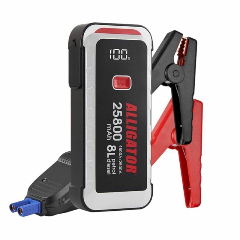 Пусковое устройство Alligator 1500-2500А 25800mAh с Power Bank и LED-фонарём (JS847)