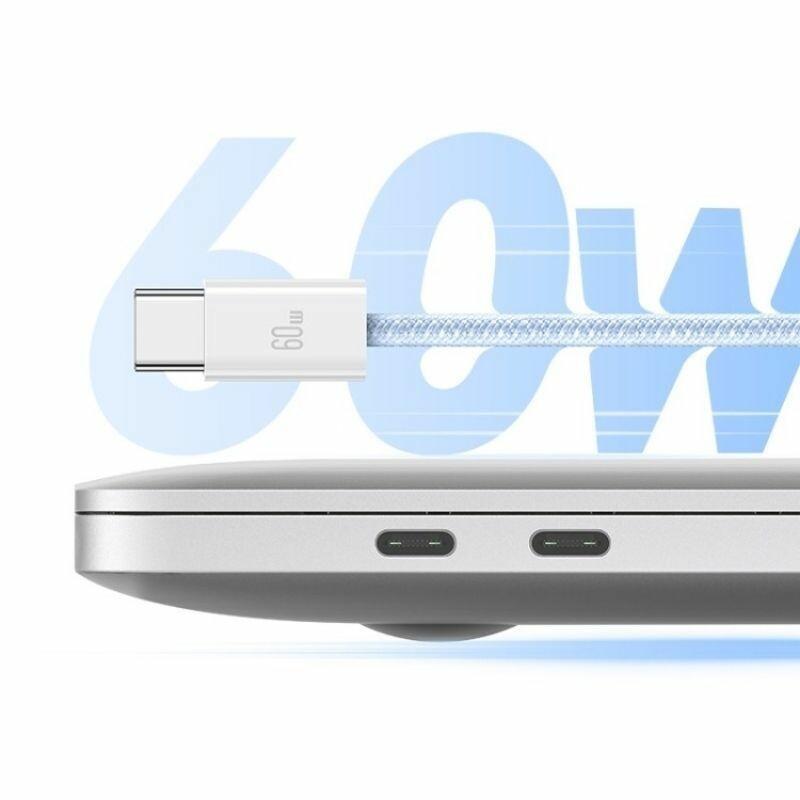 Кабель Type-C Lightning 30W 1.2м бузковый для зарядки и передачи данных Usams Rainbow Braided (SJ657USB02) - Изображение 1