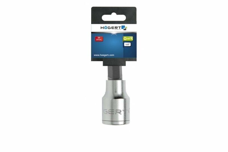 Головка торцева з бітою HEX 4 мм 55 мм 1/2 дюйма Hogert артикул (HT1S724) - Зображення 1