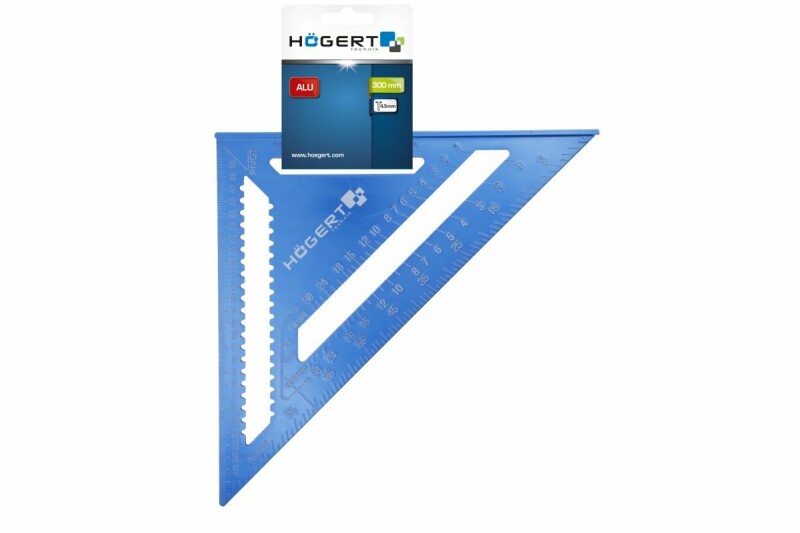 Алюминиевый столярный уголок 300 мм Hogert для точных измерений (HT4M214) - Зображення 1