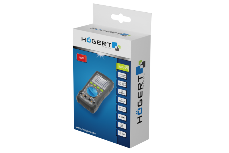 Смарт цифровой мультиметр Hogert Full Smart для измерений электроэнергии (HT1E615) - Изображение 3