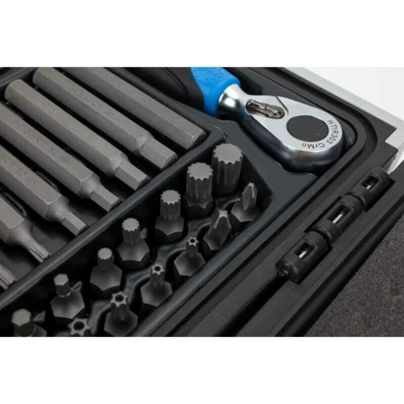 Набор бит 1/4 PH SL Torx HEX 37 штук с трещоткой 72 зубца Hogert (HT1R466) - Изображение 2
