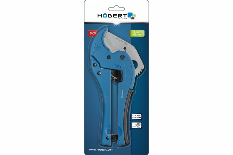 Резак для пластиковых труб ПВХ диаметром 0-42 мм Hogert (HT1P605) - Изображение 1