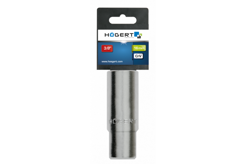 Свечная головка 16 мм CrV для свечей зажигания Hogert HT1A779 - Зображення 1