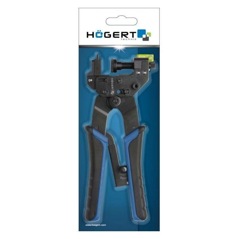 Обжимные клещи для кабеля с храповым механизмом Hogert артикул (HT1P198) - Изображение 1