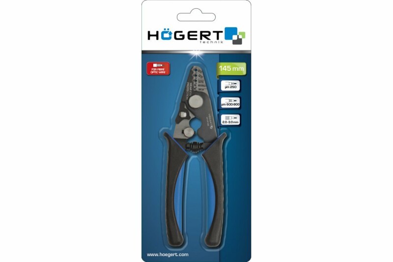 Инструмент для снятия изоляции с оптического волокна Hogert для работы с оптоволокном (HT1P186) - Изображение 1