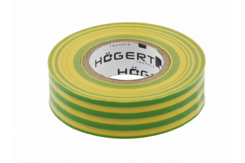Желто-зеленая изоляционная лента ПВХ Hogert для электромонтажа (HT1P286)