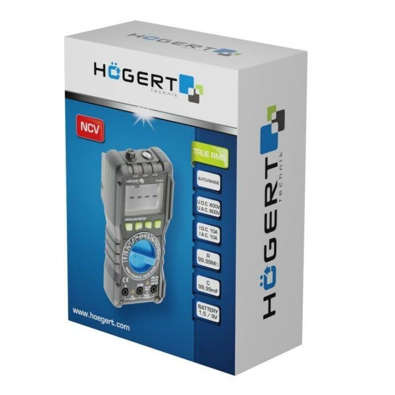 Цифровой мультиметр с подсветкой экрана Hogert для измерений (HT1E600) - Изображение 4
